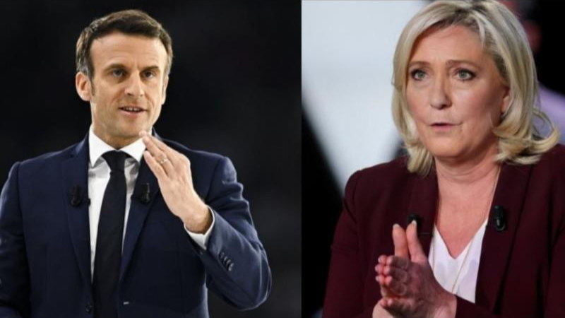 Tổng thống đương nhiệm Emmanuel Macron và lãnh đạo Đảng National Rally Marine Le Pen. Ảnh: Moroccolatestnews