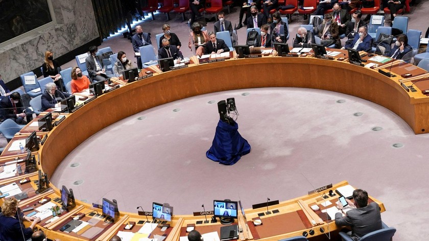 Một phiên họp của Hội đồng Bảo an Liên hợp quốc. 