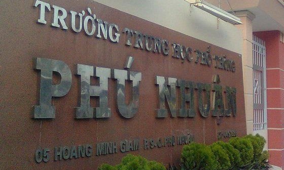 Trường THPT Phú Nhuận nơi xảy ra vụ việc.