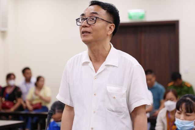 Bị cáo Hùng tại phiên xử.