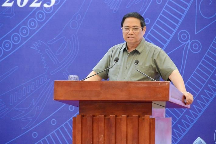 Thủ tướng Chính phủ Phạm Minh Chính phát biểu tại hội nghị. Ảnh: Bộ GD&ĐT