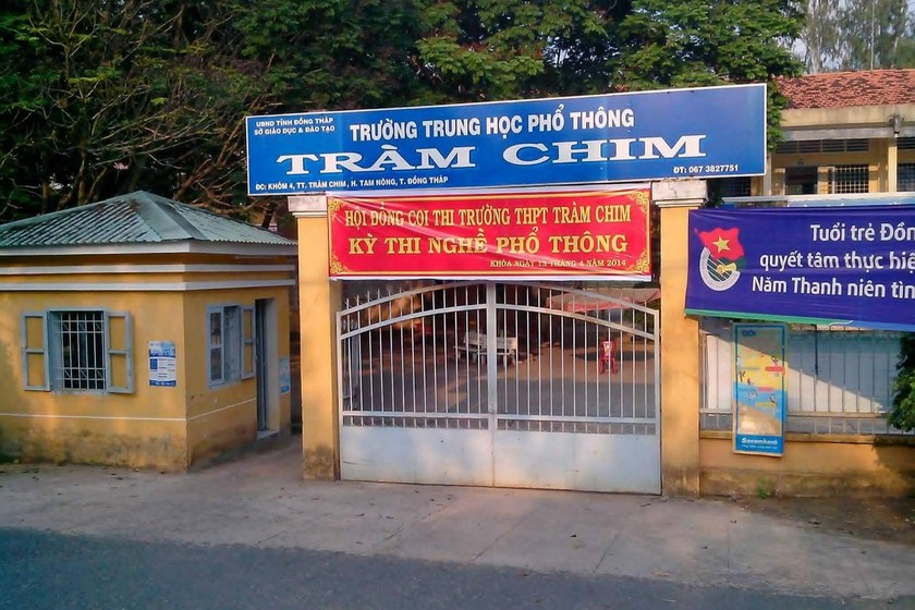Trường Trung học phổ thông Tràm Chim, Đồng Tháp (Ảnh: Internet)