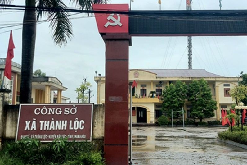 Trụ sở UBND xã Thành Lộc.