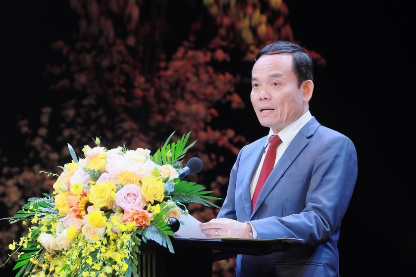 Phó Thủ tướng Chính phủ Trần Lưu Quang phát biểu tại Lễ Tuyên dương. Ảnh: UBDT