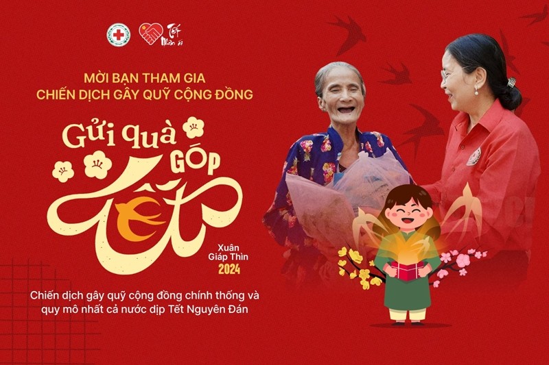 Trung ương Hội Chữ thập đỏ Việt Nam phát động chiến dịch "Gửi quà góp Tết" với nhiều hình thức. Ảnh: BTC