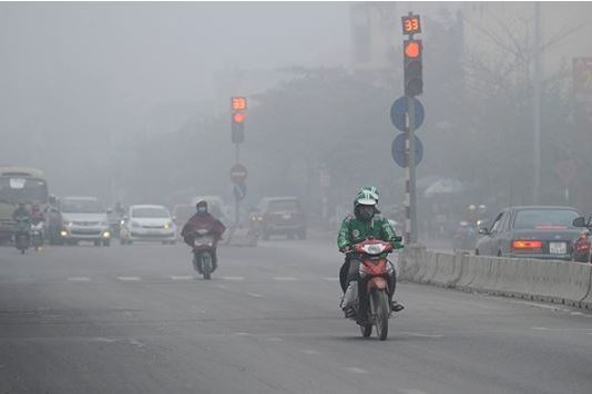 Chất lượng không khí Hà Nội mấy ngày qua liên tục ở mức xấu. (Nguồn ảnh: Cổng thông tin quan trắc môi trường)