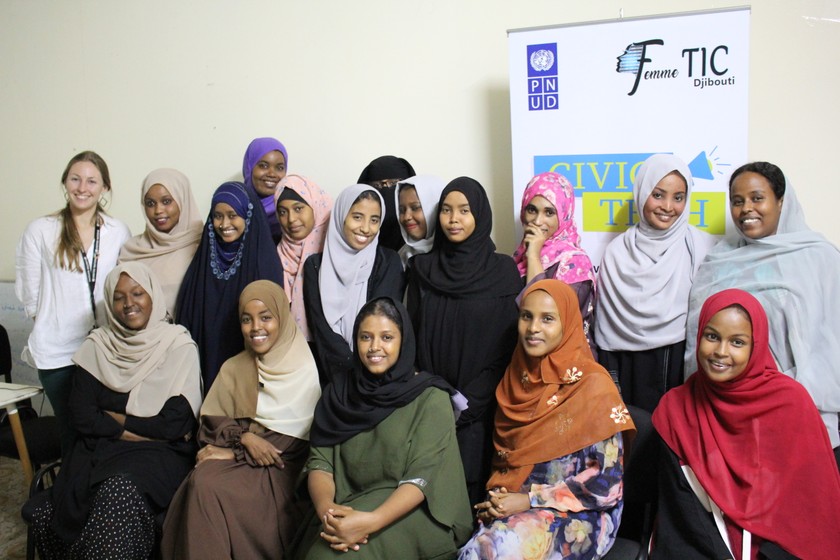 Ở Cộng hòa Djibouti - một quốc gia ở Đông Phi, phụ nữ trẻ đang phát triển các kỹ năng về công nghệ dân sự. (Nguồn: UNDP) 