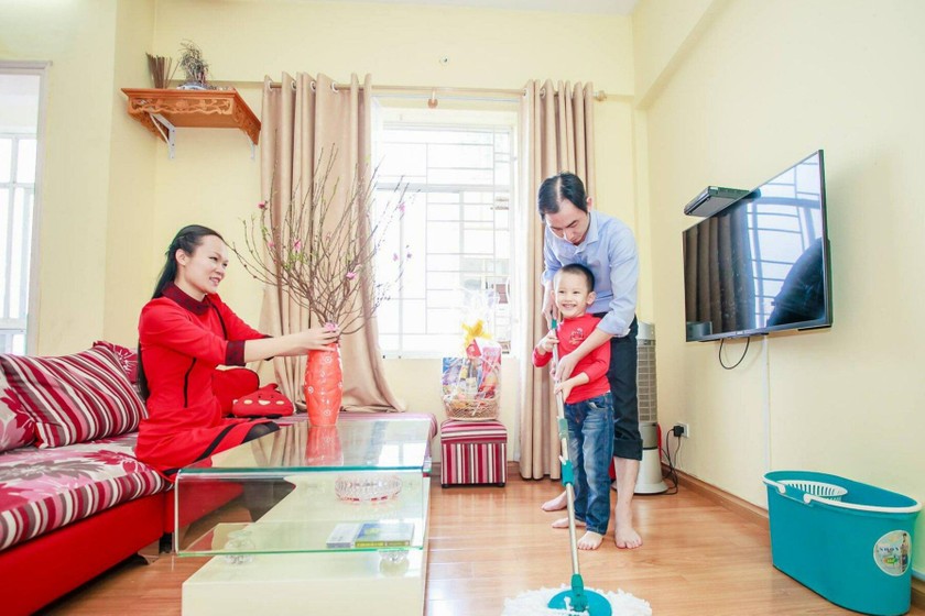 Dọn nhà đón Tết là một trong những phong tục truyền thống của người dân Việt Nam (Ảnh: Internet)