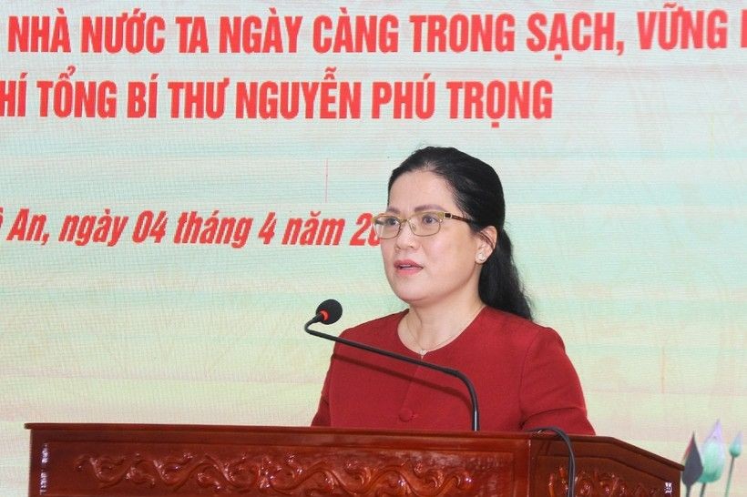 Tân Thứ trưởng Bộ GD&ĐT Nguyễn Thị Kim Chi. Ảnh: Báo Nghệ An