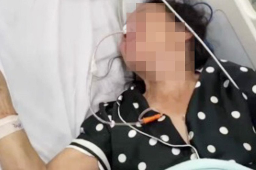 Hình ảnh bệnh nhân lúc nhập viện với biểu hiện co giật toàn thân.