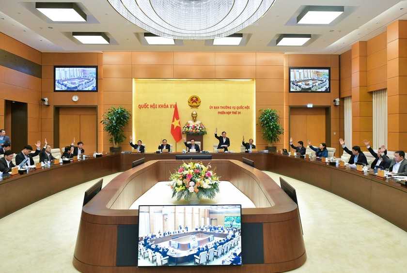 Toàn cảnh phiên họp thứ 31 của Ủy ban Thường vụ Quốc hội - Ảnh: Chinhphu.vn