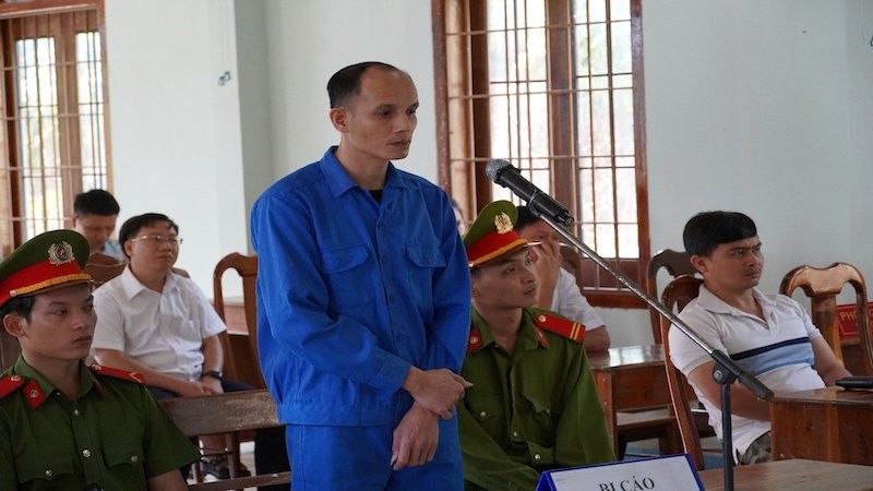 Bị cáo Hà Văn Hòa tại tòa.