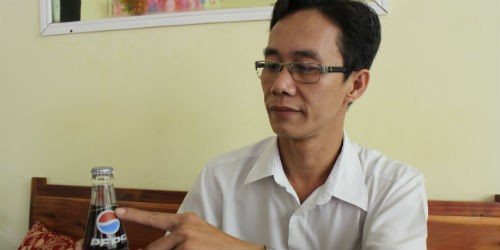 Anh Nguyễn Quang Huy và chai nước kỳ dị