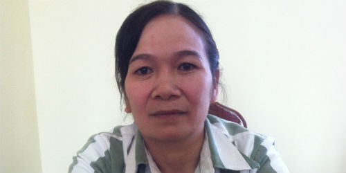 Phạm nhân Hoàng Thị Nhàn tại Trại giam Đắk Trung