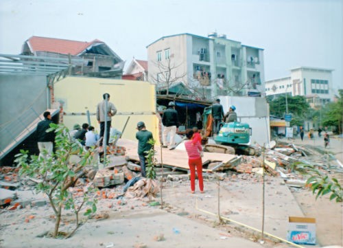 Ngôi nhà của ông Hiển bị phá dỡ vào ngày 20/1/2014