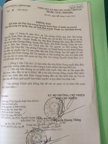 Chỉ đạo của Phó Thủ tướng Nguyễn Xuân Phúc đã không được UBND tỉnh Kiên Giang thực hiện nghiêm túc.