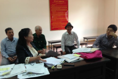 Bà Oanh trong phiên tòa tại TAND TP Tuyên Quang.