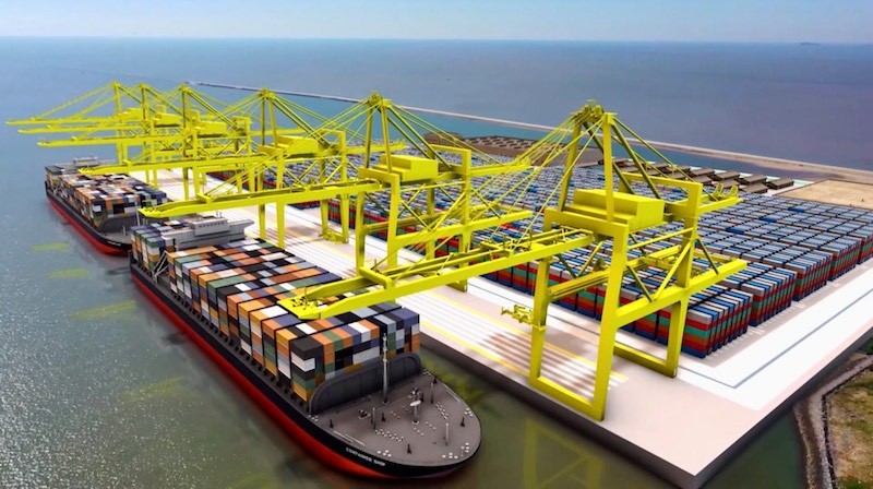 Phối cảnh dự án đầu tư xây dựng hai bến container số 3, 4 cảng Lạch Huyện.