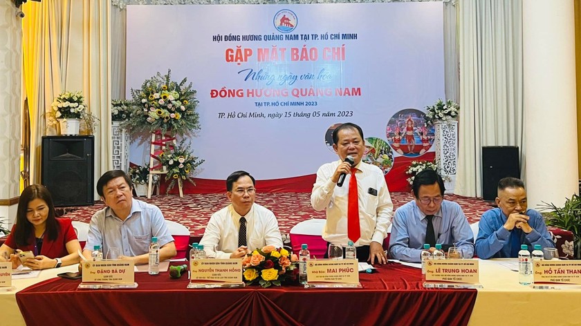 HĐH Quảng Nam họp báo cho chương trình "Những ngày văn hóa đồng hương Quảng Nam lần thứ 3 - 2023" tại công viên văn hóa Đầm Sen