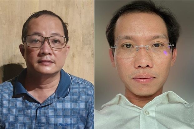 Cựu Giám đốc Bệnh viện TP Thủ Đức (trái) và bị cáo Nguyễn Văn Lợi bị xét xử về tội "Tham ô tài sản" và "Rửa tiền"