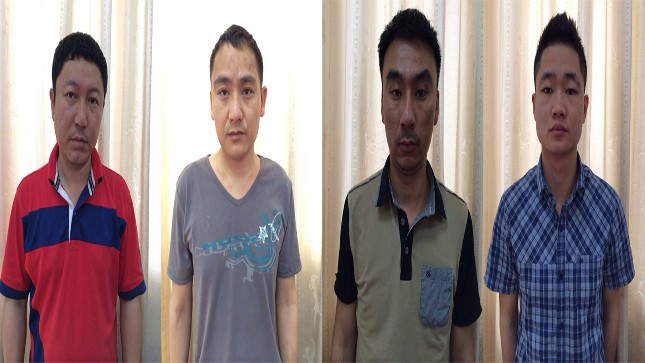 Bốn đối tượng người Trung Quốc bị bắt giữ