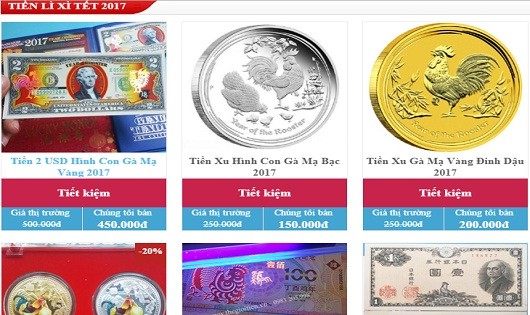 Tràn lan dịch vụ đổi tiền lưu niệm hình “Đinh Dậu 2017“
