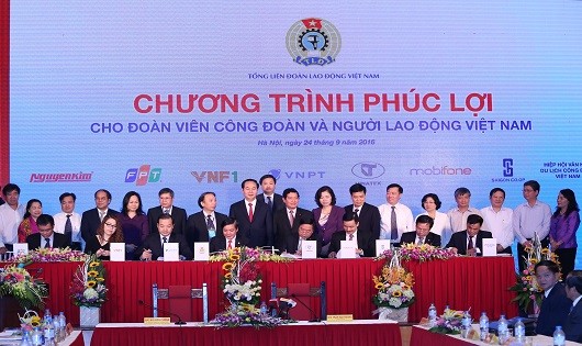 VNPT và Tổng Liên đoàn lao động Việt Nam ký kết hợp tác.