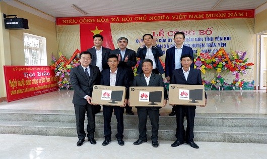 Huawei tặng  máy tính cho các xã huyện Trấn Yên - Yên Bái
