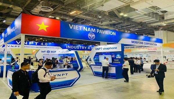 Gian hàng của VNPT tại Triển lãm ConnectTech Asia 2019.