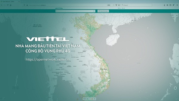 Ngày 22/01/2020, Viettel chính thức công bố bản đồ vùng phủ sóng của mạng di động 4G trên toàn lãnh thổ Việt Nam với tên gọi Open Network tại địa chỉ website: https://opennetwork.viettel.vn. 