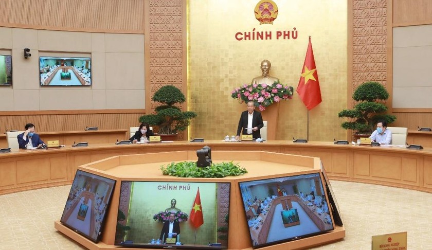 Phó Thủ tướng Thường trực Chính phủ Trương Hòa Bình phát biểu kết luận cuộc họp. Ảnh: VGP.