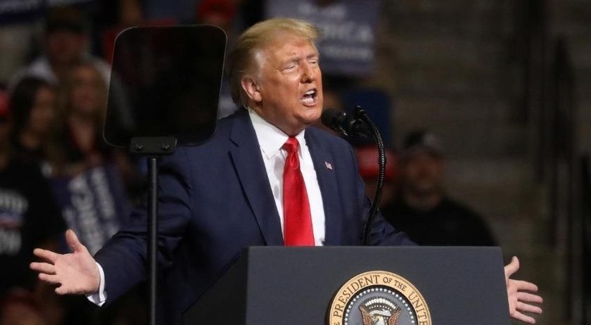 Tổng thống Mỹ Trump tại cuộc mít tinh ở Tulsa, Oklahoma ngày 20/6. Ảnh: Reuters.