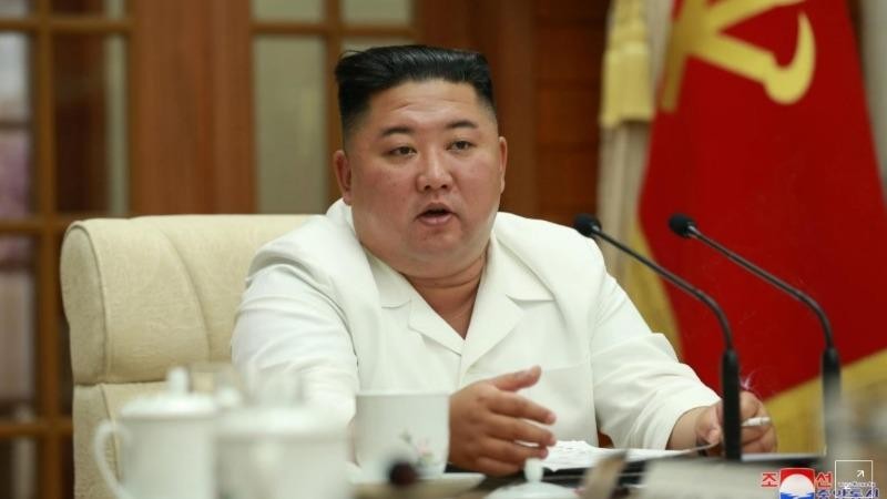 Nhà lãnh đạo Triều Tiên Kim Jong Un (hình ảnh được KCNA phát hành ngày 25/8/2020).
