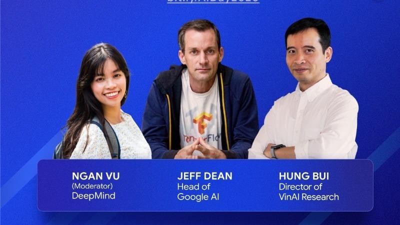 Giám đốc Google AI Jeff Dean và TS. Bùi Hải Hưng - Viện trưởng Viện nghiên cứu Trí tuệ nhân tạo VinAI Research - sẽ tham dự phiên thảo luận đầu tiên của Ngày trí tuệ nhân tạo 2020.