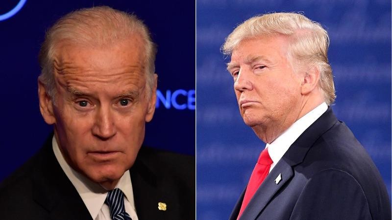Ứng viên đảng Dân chủ Joe Biden (trái) và đương kim Tổng thống Mỹ Donald Trump của Đảng Cộng hòa (phải). 