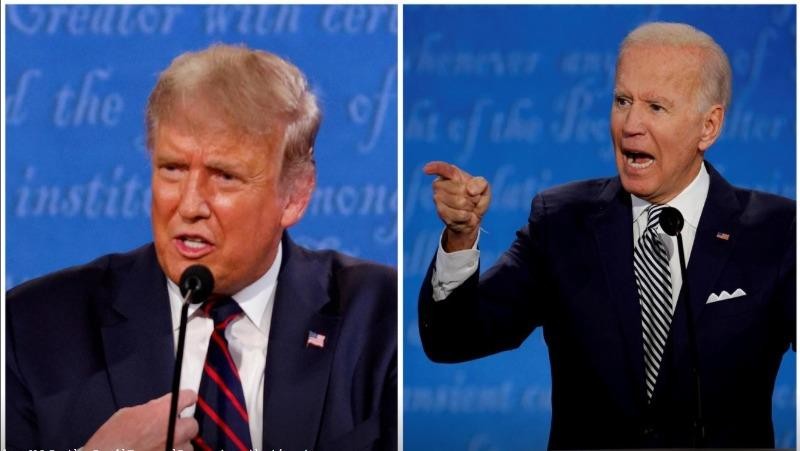 Hai ứng cử viên Tổng thống Mỹ: ông Trump (bên trái) và ông Biden (bên phải).
