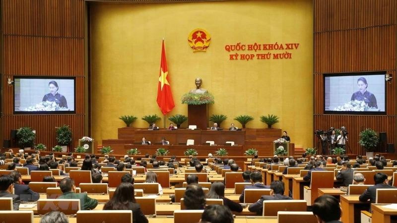 Chủ tịch Quốc hội Nguyễn Thị Kim Ngân phát biểu bế mạc kỳ họp. (Ảnh: Doãn Tấn/TTXVN).
