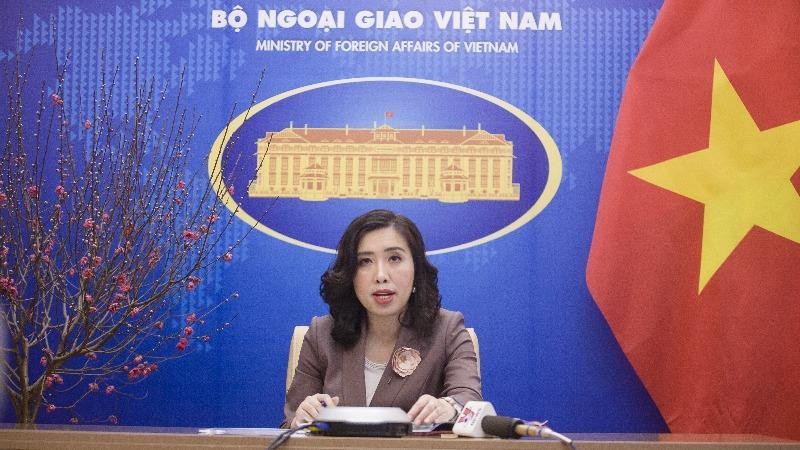 Người phát ngôn Bộ Ngoại giao Việt Nam Lê Thị Thu Hằng chủ trì cuộc họp báo chiều 4/2 theo hình thức trực tuyến.