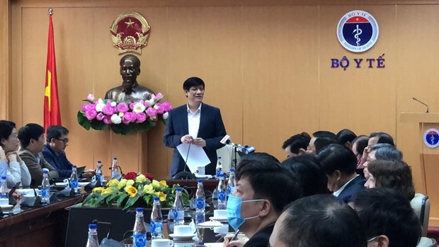 Bộ trưởng Bộ Y tế Nguyễn Thanh Long phát biểu tại cuộc họp.