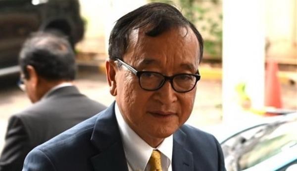 Ông Sam Rainsy tại Jakarta, Indonesia ngày 14/11/2019. Ảnh: AFP/TTXVN