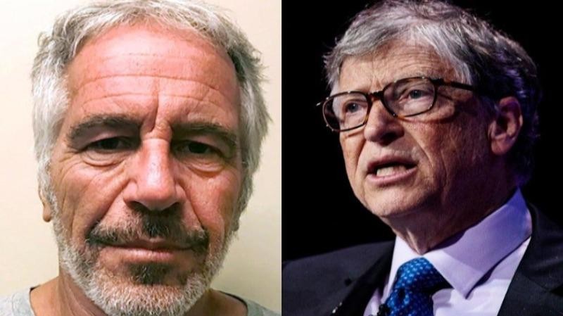 Jeffrey Epstein (trái) và Bill Gates (phải).