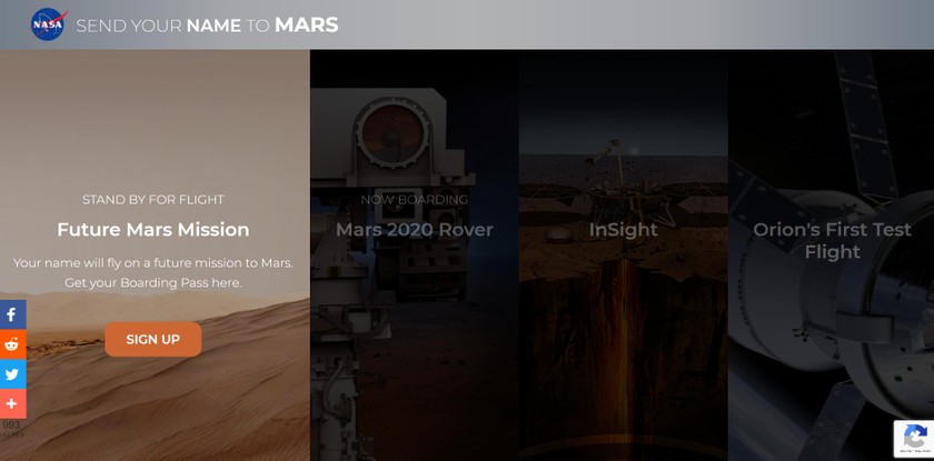 NASA tái khởi động chương trình gửi tên người lên Sao Hỏa, dự kiến sẽ khởi hành vào năm 2026.