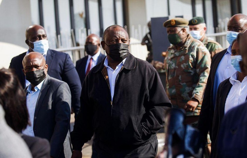 Tổng thống Nam Phi Cyril Ramaphosa khẳng định "không cho phéo tình trạng hỗn loạn và vô chính phủ diễn ra" tại Nam Phi (Ảnh: Reuters)
