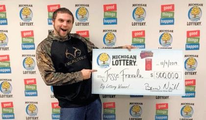 Jesse Fravala. Ảnh: Michigan Lottery
