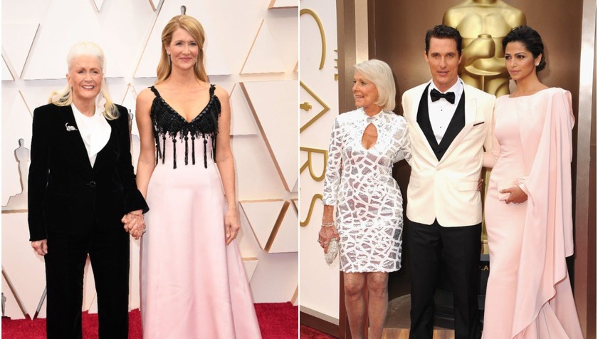 Laura Dern và Matthew McConaughey cùng mẹ của mình tại lễ trao giải Oscar.