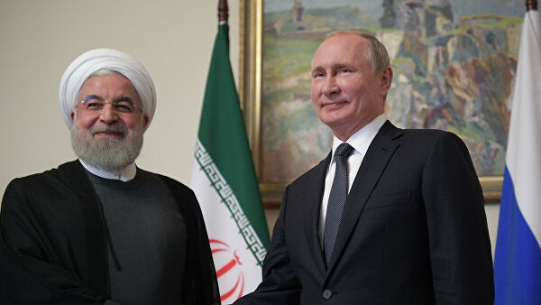 Tổng thống Iran Hassan Rouhani và Tổng thống Nga Vladimir Putin. Ảnh: RIA Novosti.