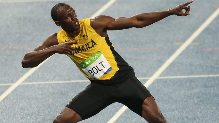 Usain Bolt giành chiếc HCV ở nội dung chạy nước rút 100m và 200m tại Rio 2016.
