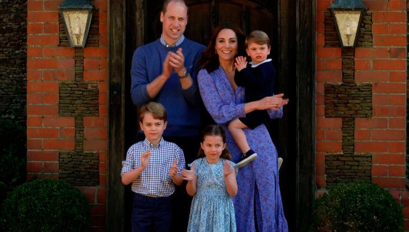 Công nương Kate Middleton và Hoàng tử William cùng các con Hoàng tử George, Công chúa Charlotte, Hoàng tử Louis.