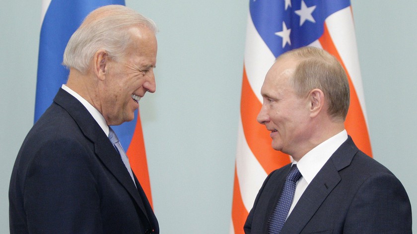 Ông Joe Biden và Tổng thống Nga Vladimir Putin. 