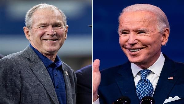 Cựu Tổng thống George W. Bush và Tổng thống đắc cử Joe Biden.